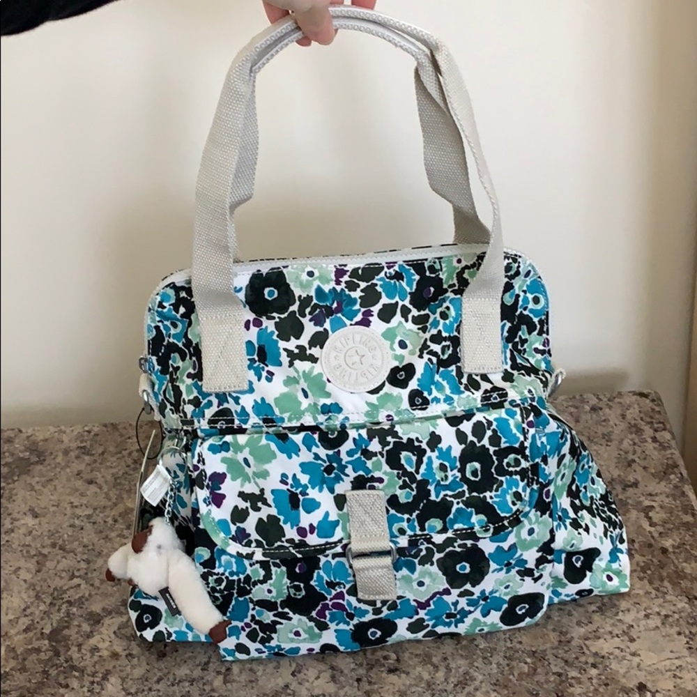 Kipling Blue Floral Bag